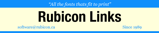 Rubicon Font Catalog